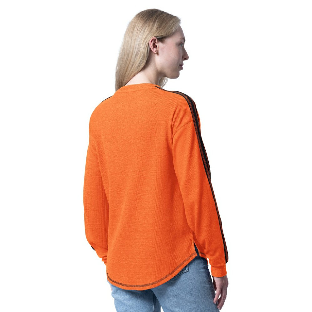 Philadelphia Flyers G-III 4Her by Carl Banks Women's Advantage Thermal Long-Sleeve Tri-Blend T-Shirt - Orange | US 202986130