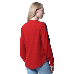 Washington Capitals G-III 4Her by Carl Banks Women's Advantage Thermal Long-Sleeve Tri-Blend T-Shirt - Red | US 202986135