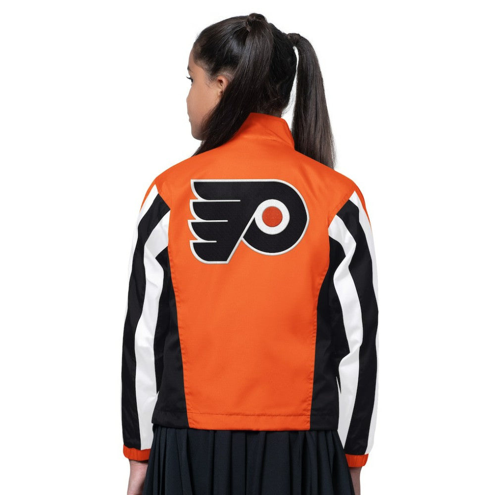 Philadelphia Flyers Starter Girls Key Player Half Zip Jacket - Orange/Black | US 202986139