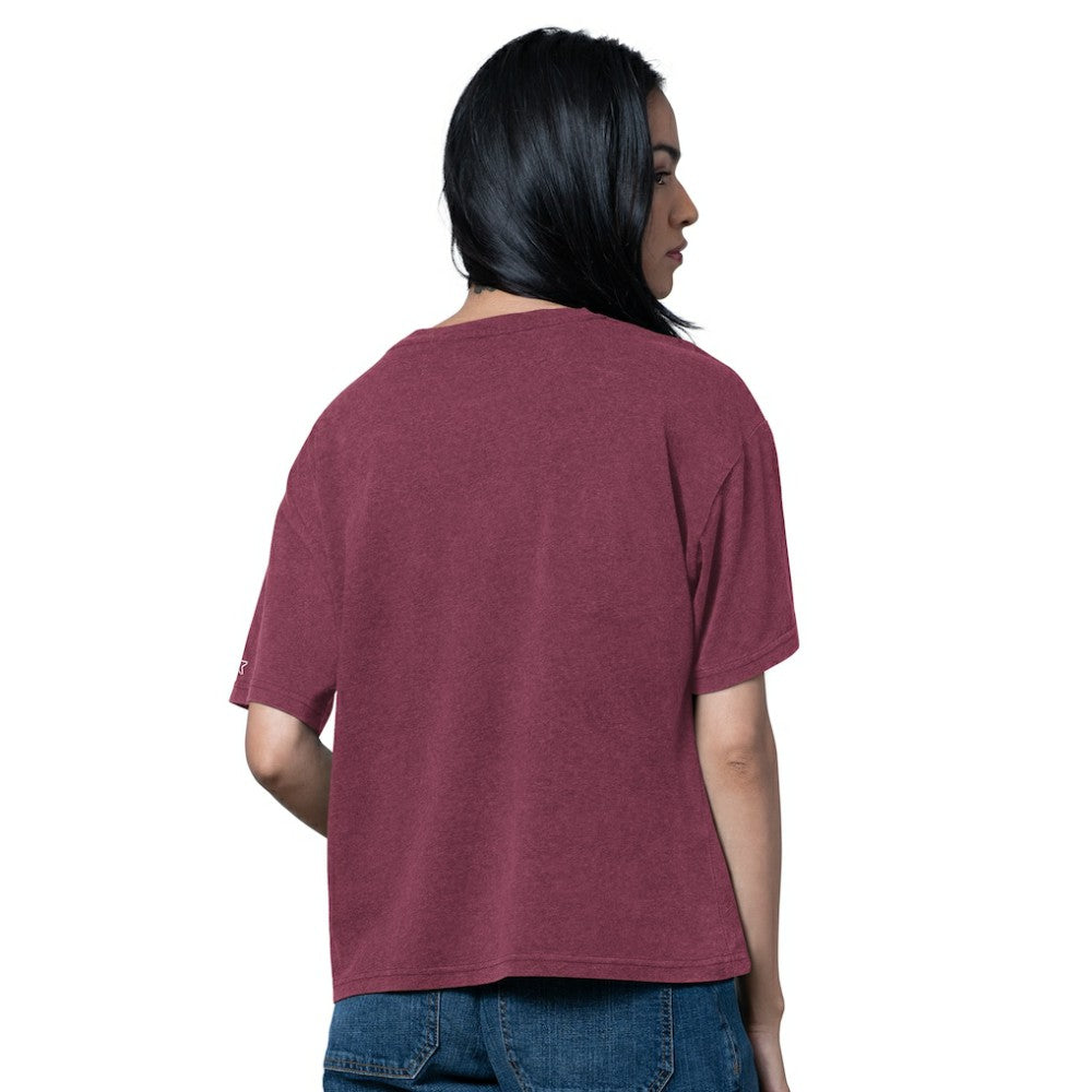 Colorado Avalanche Starter Women's Oversized Hall of Fame T-Shirt - Heather Burgundy | US 202986150
