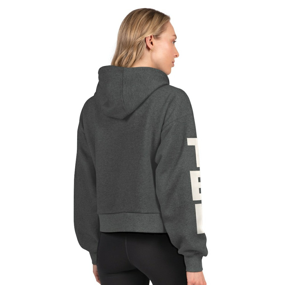 Tampa Bay Lightning Starter Women's Star Player Cropped Fleece Hoodie - Heather Charcoal | US 202986181