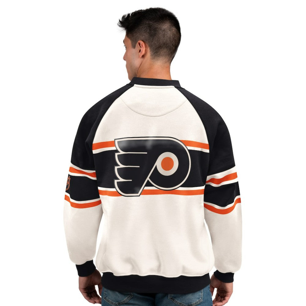 Philadelphia Flyers Starter Male Adult Defense Fleece Crewneck Sweatshirt - White | US 202986219