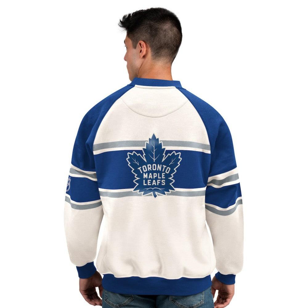 Toronto Maple Leafs Starter Male Adult Defense Fleece Crewneck Sweatshirt - White | US 202986225