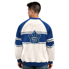 Toronto Maple Leafs Starter Male Adult Defense Fleece Crewneck Sweatshirt - White | US 202986225