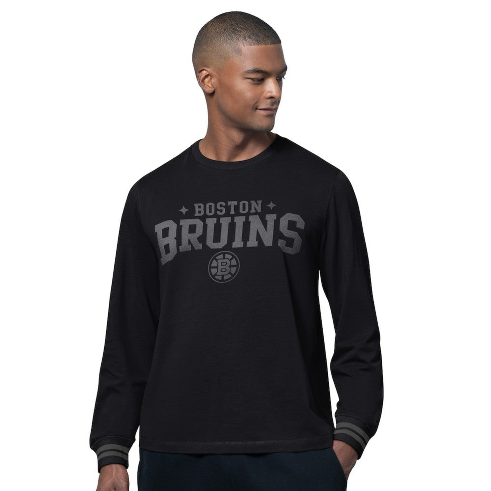 Boston Bruins Starter Field Long Sleeve T-Shirt - Black | US 202986229