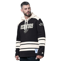 Detroit Red Wings Starter Slapshot Fashion Hoodie - Black | US 202986245