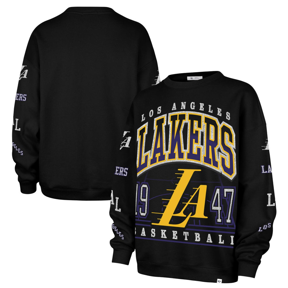 Los Angeles Lakers '47 Women's 2025/26 City Edition Go Big Oversized Sweatshirt Black - 47 brand