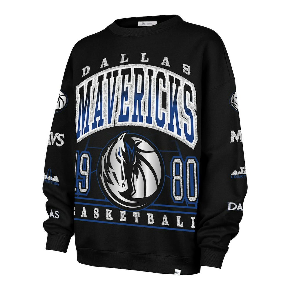 Dallas Mavericks '47 Women's 2025/26 City Edition Go Big Oversized Sweatshirt Black - 47 brand