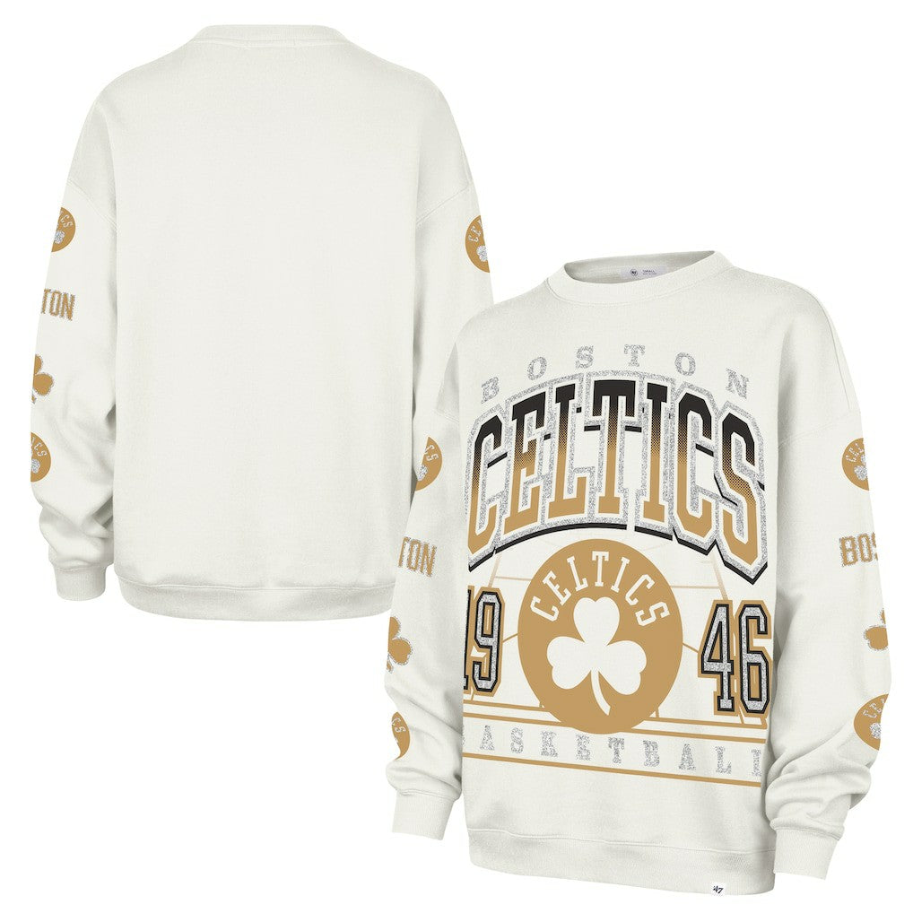 Boston Celtics '47 Women's 2025/26 City Edition Go Big Oversized Sweatshirt Natural - 47 brand
