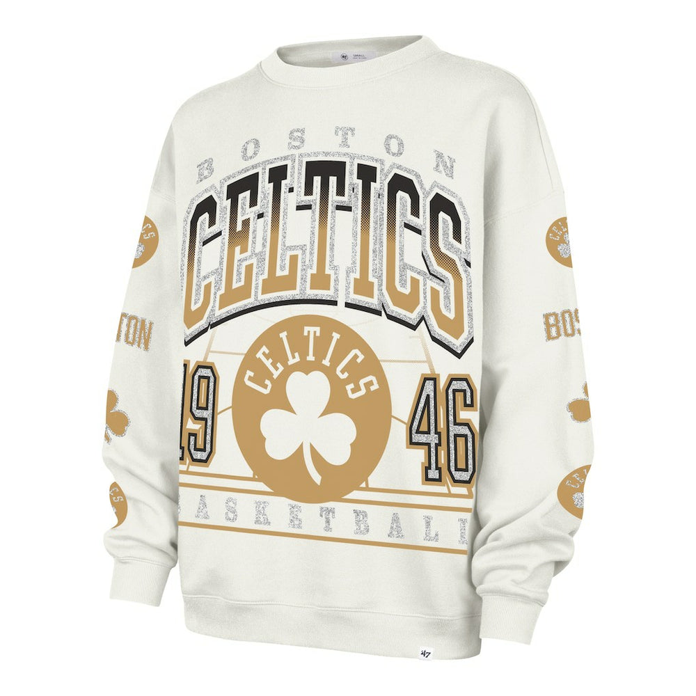 Boston Celtics '47 Women's 2025/26 City Edition Go Big Oversized Sweatshirt Natural - 47 brand
