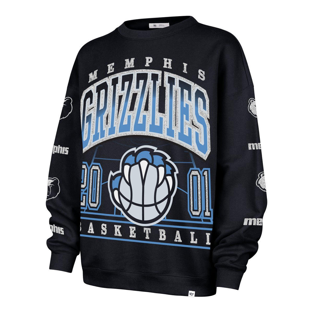 Memphis Grizzlies '47 Women's 2025/26 City Edition Go Big Oversized Sweatshirt Navy - 47 brand