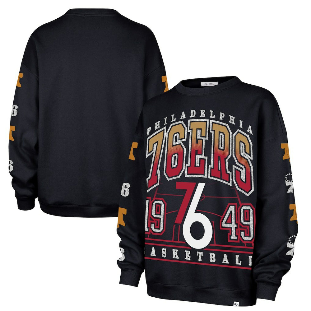 Philadelphia 76ers '47 Women's 2025/26 City Edition Go Big Oversized Sweatshirt Navy - 47 brand