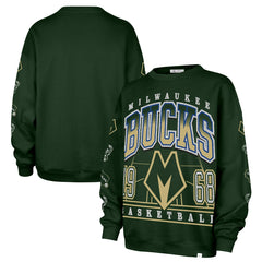 Milwaukee Bucks '47 Women's 2025/26 City Edition Go Big Oversized Sweatshirt Hunter Green - 47 brand