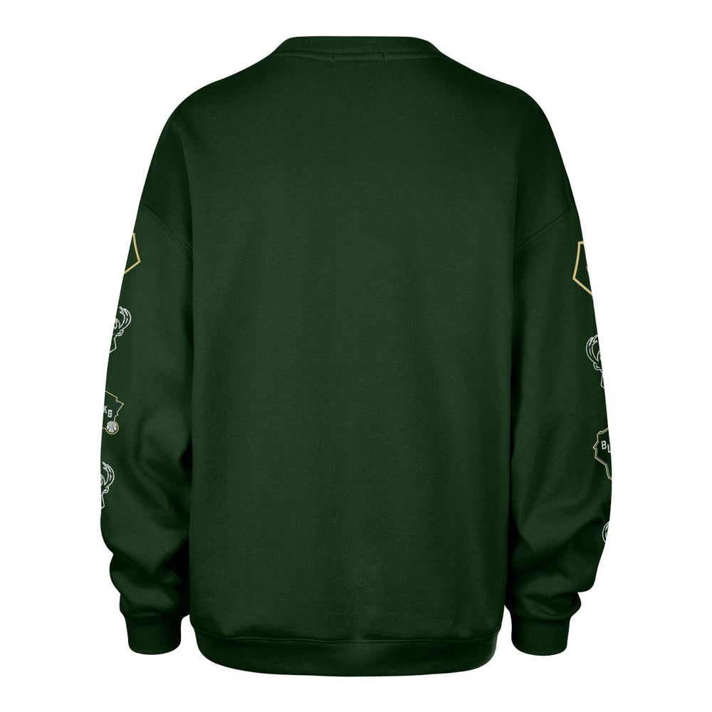 Milwaukee Bucks '47 Women's 2025/26 City Edition Go Big Oversized Sweatshirt Hunter Green - 47 brand