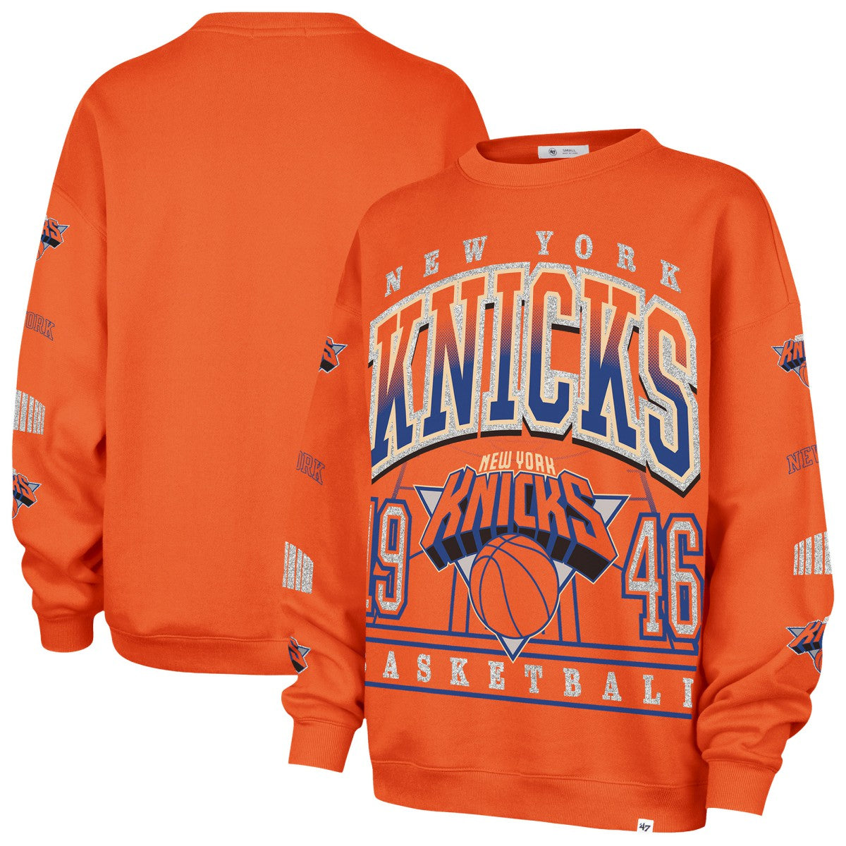New York Knicks '47 Women's 2025/26 City Edition Go Big Oversized Sweatshirt Orange - 47 brand