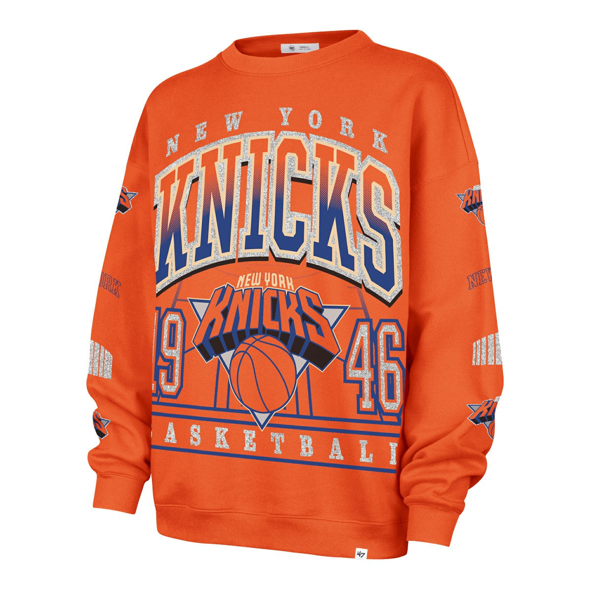 New York Knicks '47 Women's 2025/26 City Edition Go Big Oversized Sweatshirt Orange - 47 brand