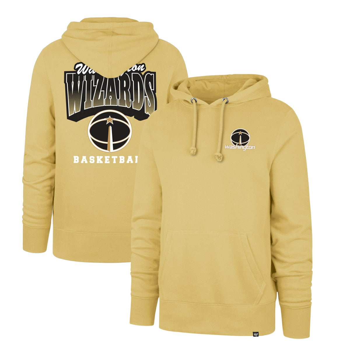 Washington Wizards '47 2025/26 City Edition Jab Step Headline Hoodie Gold - 47 brand