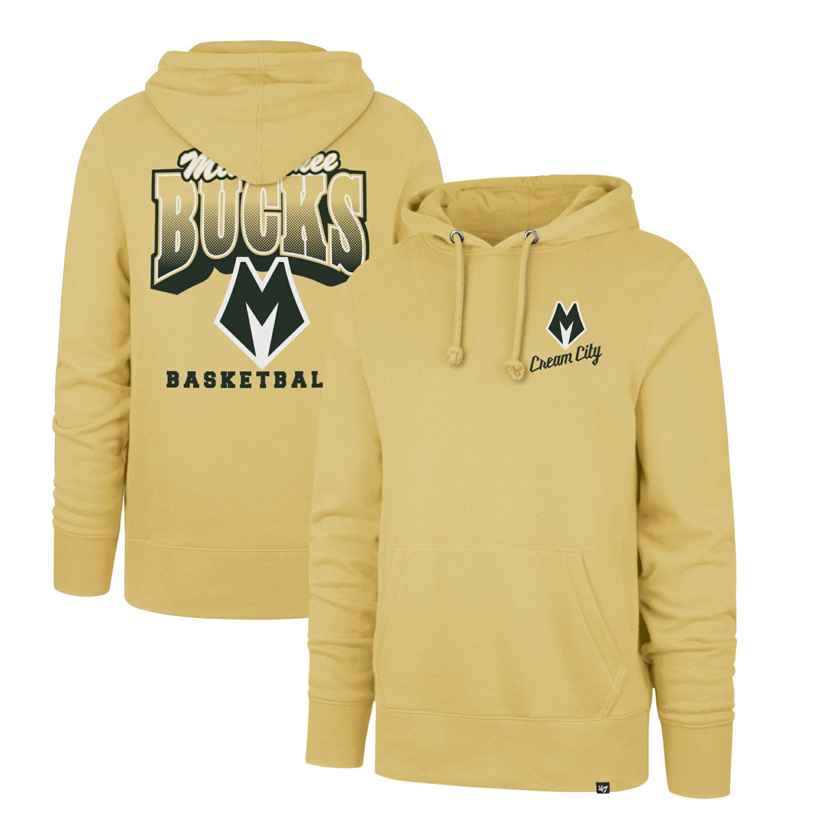 Milwaukee Bucks '47 2025/26 City Edition Jab Step Headline Hoodie Gold - 47 brand