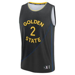 Brandin Podziemski Golden State Warriors Fast Break Replica Player Jersey Statement Editi- Black - Fanatics