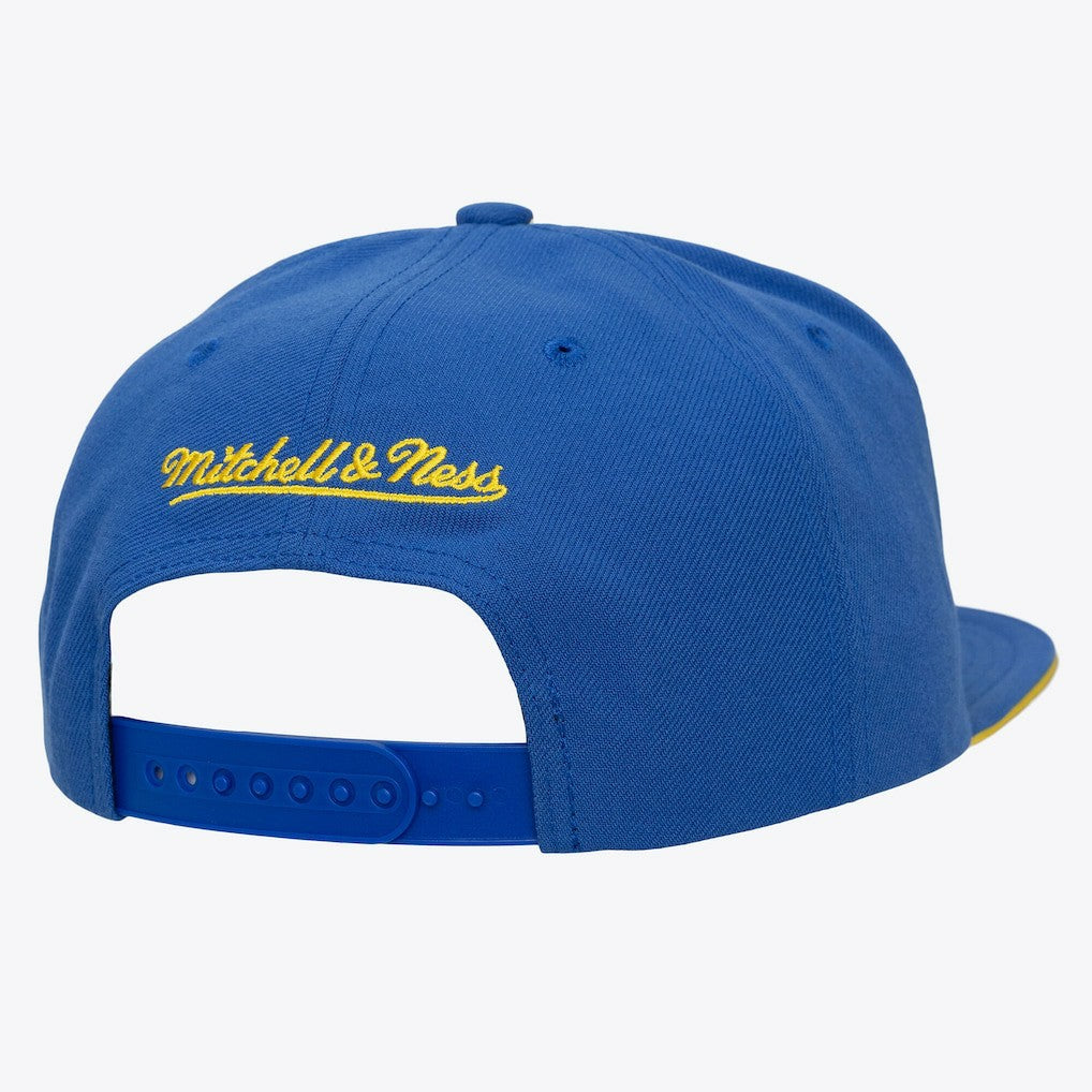 Golden State Warriors Color Pop Snapback Hat Gold/Royal - Mitchell & Ness