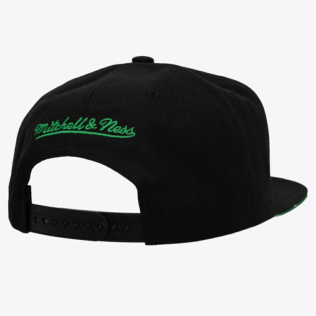 Boston Celtics Color Pop Snapback Hat Kelly Green/Black - Mitchell & Ness