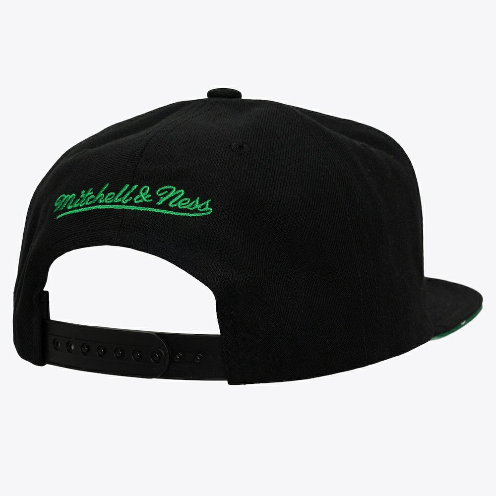 Boston Celtics Color Pop Snapback Hat Kelly Green/Black - Mitchell & Ness