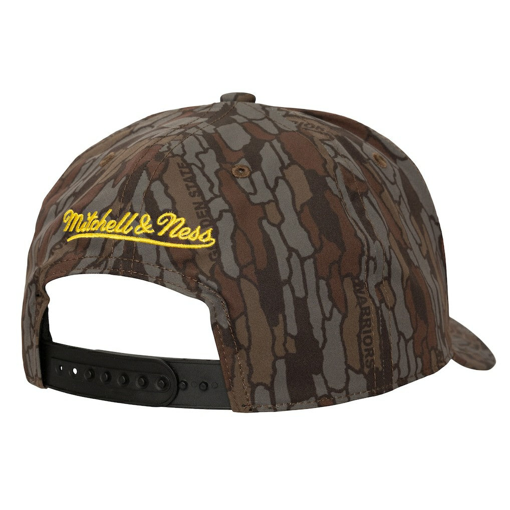 Golden State Warriors Hidden Pro-Crown Adjustable Hat Camo - Mitchell & Ness