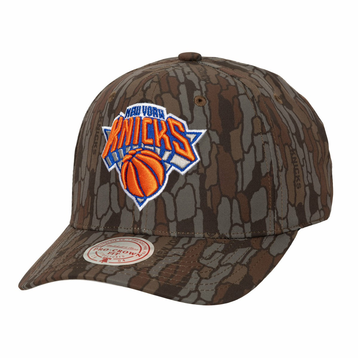 New York Knicks Hidden Pro-Crown Adjustable Hat Camo - Mitchell & Ness