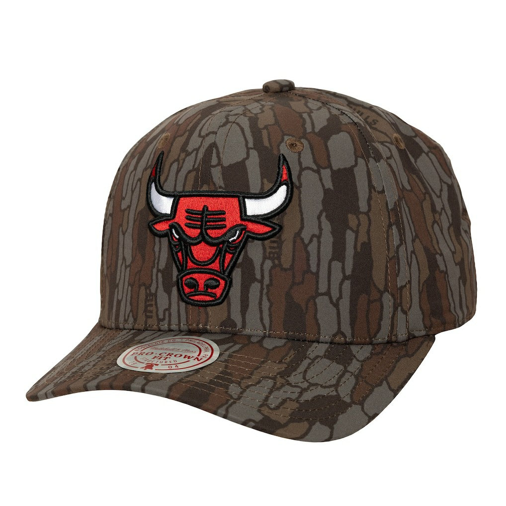 Chicago Bulls Hidden Pro-Crown Adjustable Hat Camo - Mitchell & Ness