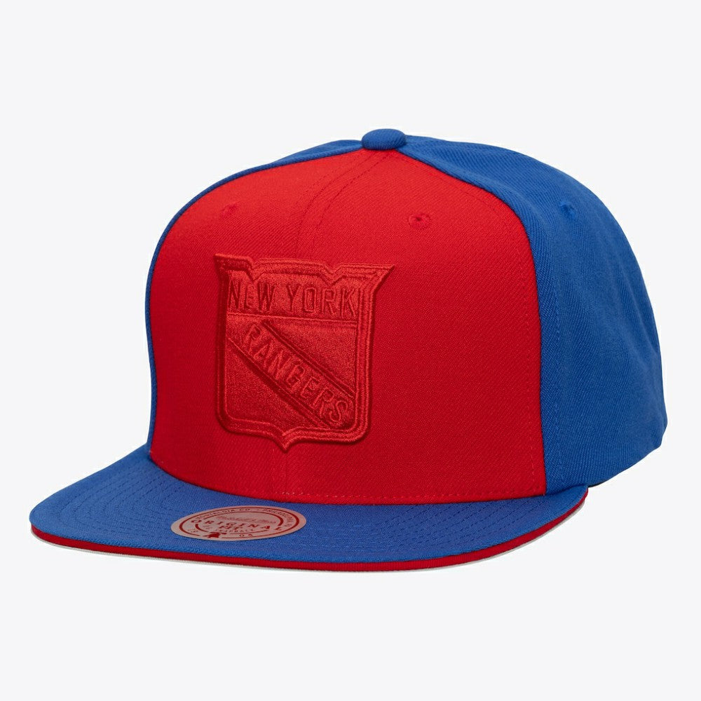 New York Rangers Mitchell & Ness Color Pop Snapback Hat - Red/Blue | US 202986763