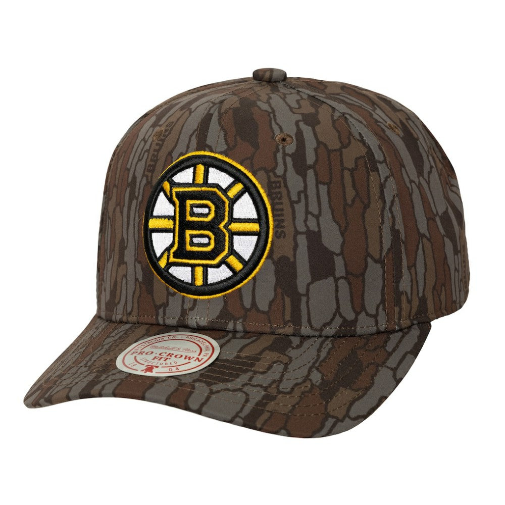 Boston Bruins Mitchell & Ness Hidden Camo Pro Crown Adjustable Hat - Camo | US 202986771