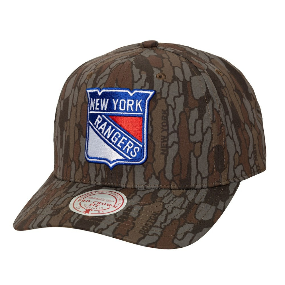 New York Rangers Mitchell & Ness Hidden Camo Pro Crown Adjustable Hat - Camo | US 202986780