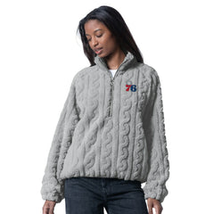 Philadelphia 76ers G-III 4Her by Carl Banks Women's Champ Half-Zip Pullover Gray outlet