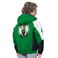Boston Celtics Starter Youth All Time Pro Jr. Full-Zip Hoodie Jacket Kelly Green/Black outlet