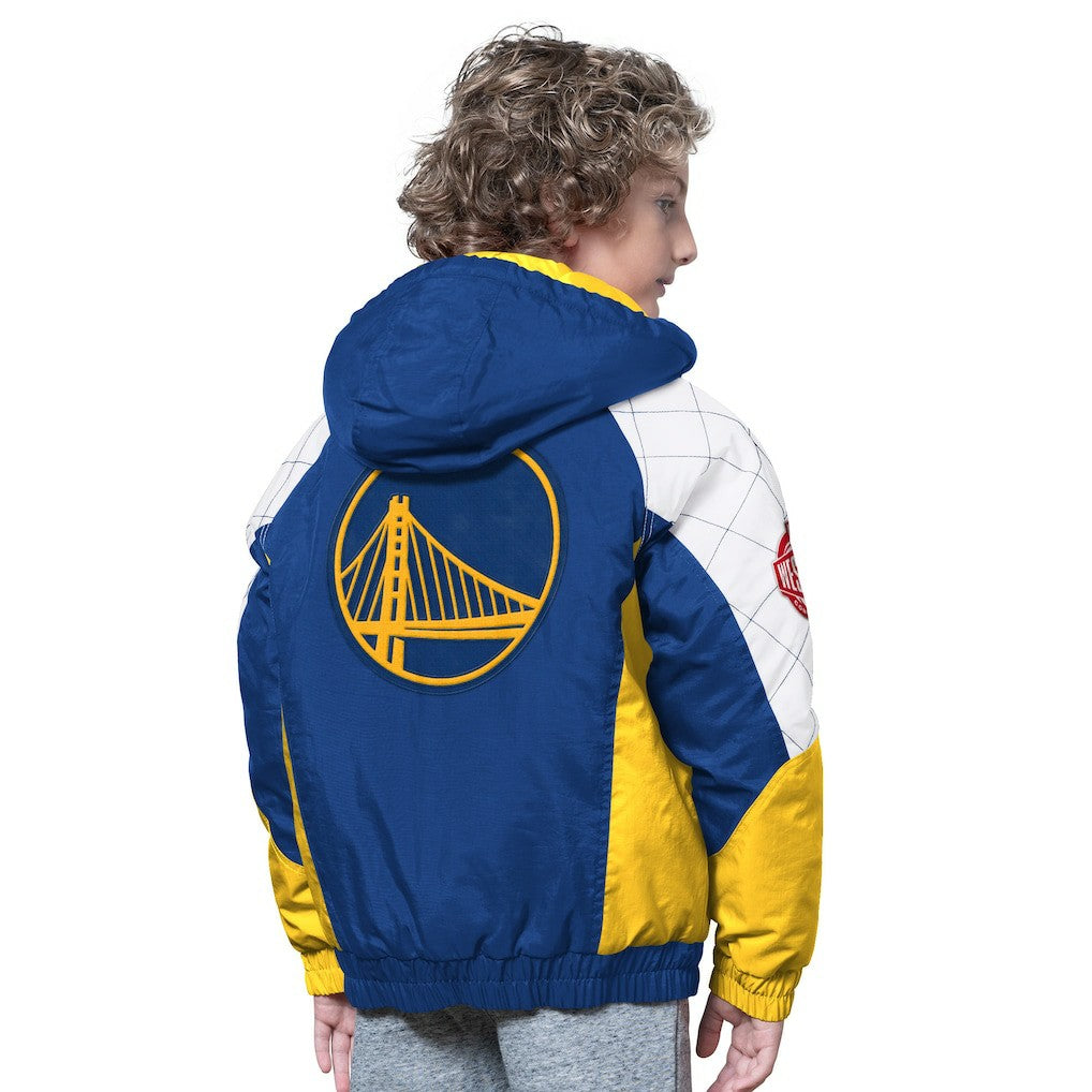 Golden State Warriors Starter Youth All Time Pro Jr. Full-Zip Hoodie Jacket Royal/Gold