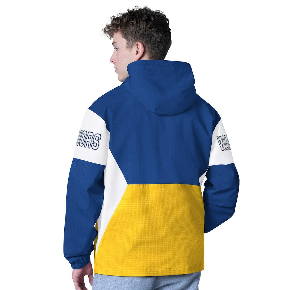 Golden State Warriors G-III Sports by Carl Banks Tailgate Half-Zip Hoodie Royal/Gold