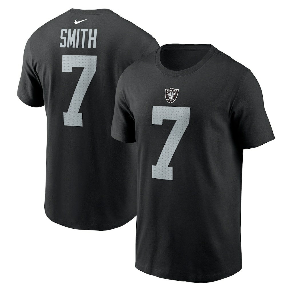Geno Smith Las Vegas Raiders Name & Number T-Shirt - Black T-shirts