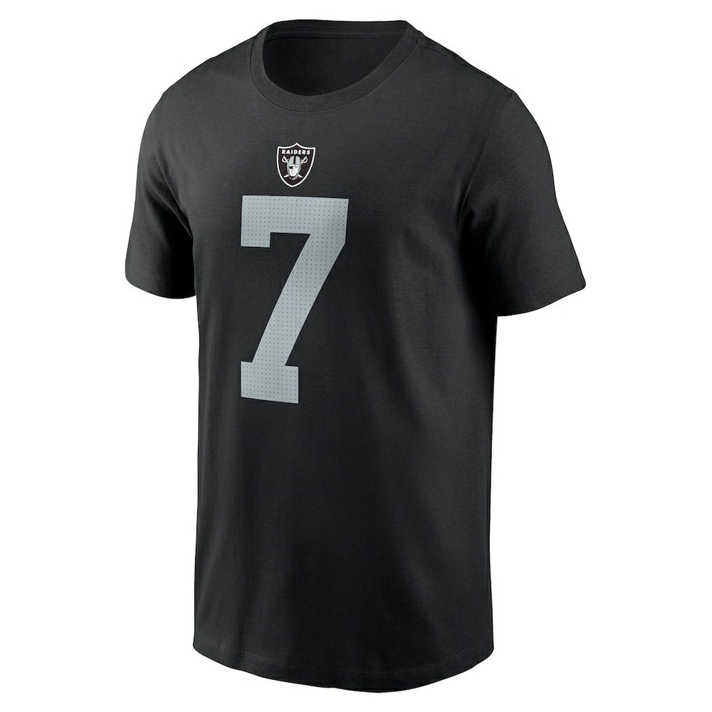 Geno Smith Las Vegas Raiders Name & Number T-Shirt - Black T-shirts