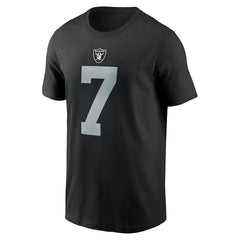 Geno Smith Las Vegas Raiders Name & Number T-Shirt - Black T-shirts
