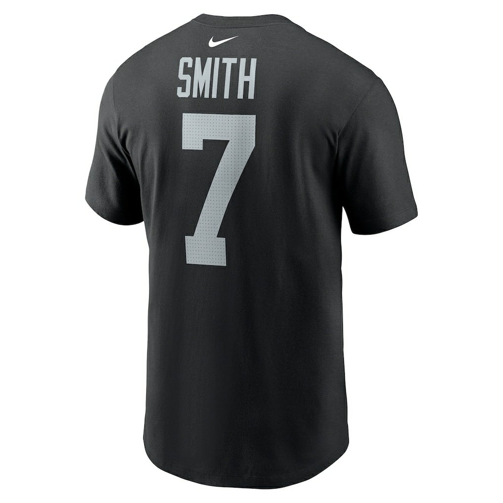 Geno Smith Las Vegas Raiders Name & Number T-Shirt - Black T-shirts
