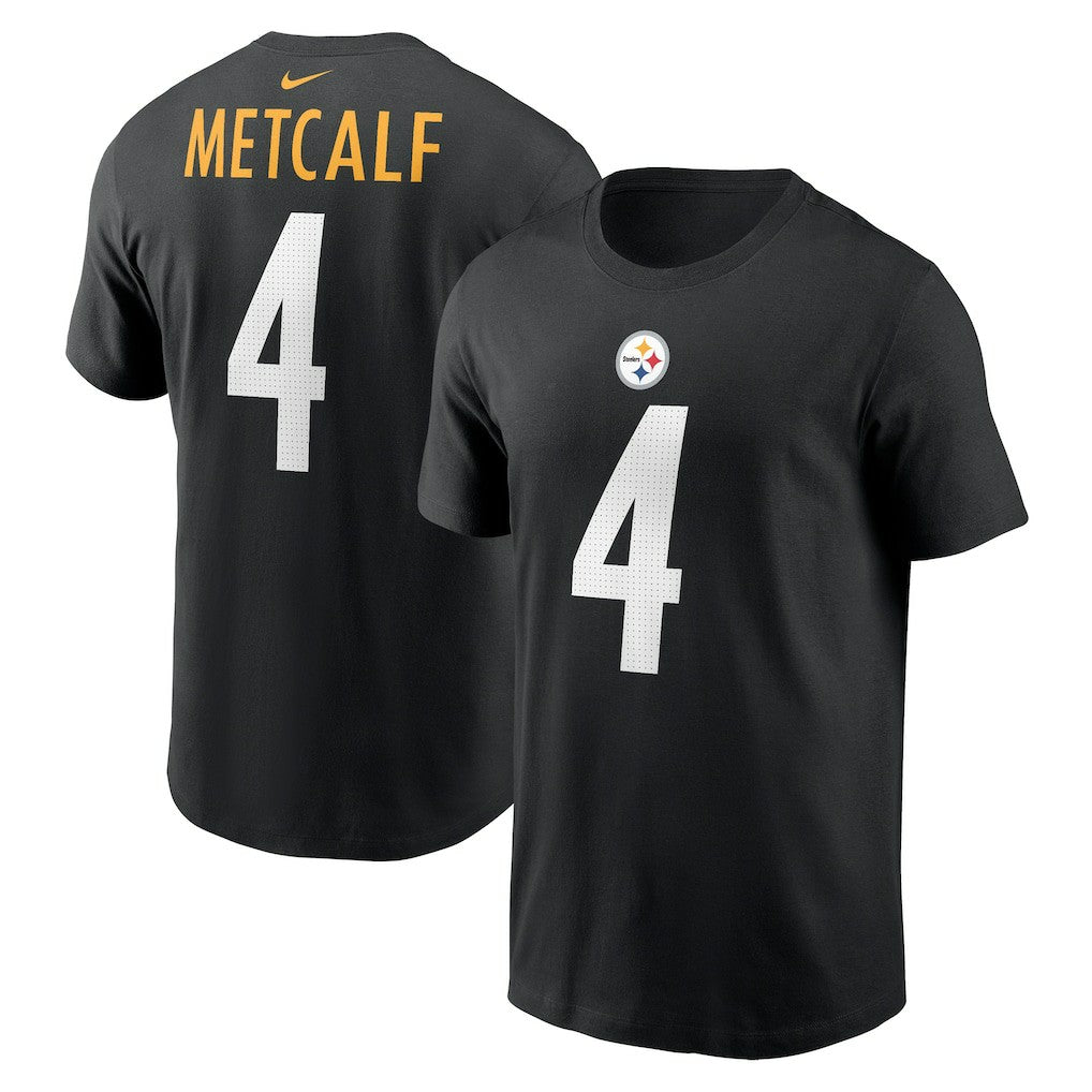 DK Metcalf Pittsburgh Steelers Name & Number T-Shirt - Black T-shirts