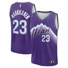 Lauri Markkanen Utah Jazz Youth Fast Break Replica Jersey Icon Edition Purple - Fanatics