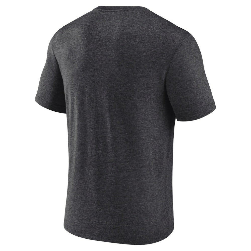 Edmonton Oilers Fanatics 2025 Stanley Cup Playoffs Crossbar Tri-Blend T-Shirt - Heather Charcoal | US 202988647