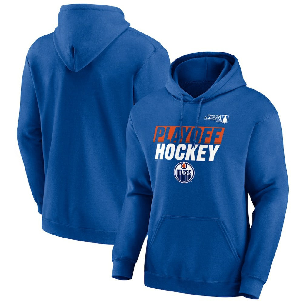 Edmonton Oilers Fanatics 2025 Stanley Cup Playoffs Breakout Fleece Pullover Hoodie - Royal | US 202988714