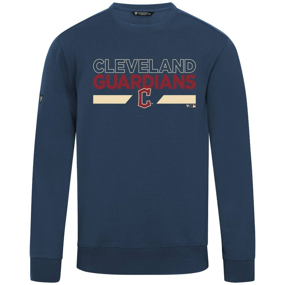 Cleveland Guardians Levelwear City Connect Zane No Hitter Pullover Sweatshirt - Navy Pullover