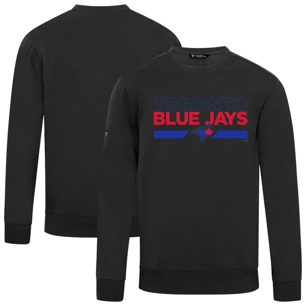 Toronto Blue Jays Levelwear City Connect Zane No Hitter Pullover Sweatshirt - Black Pullover