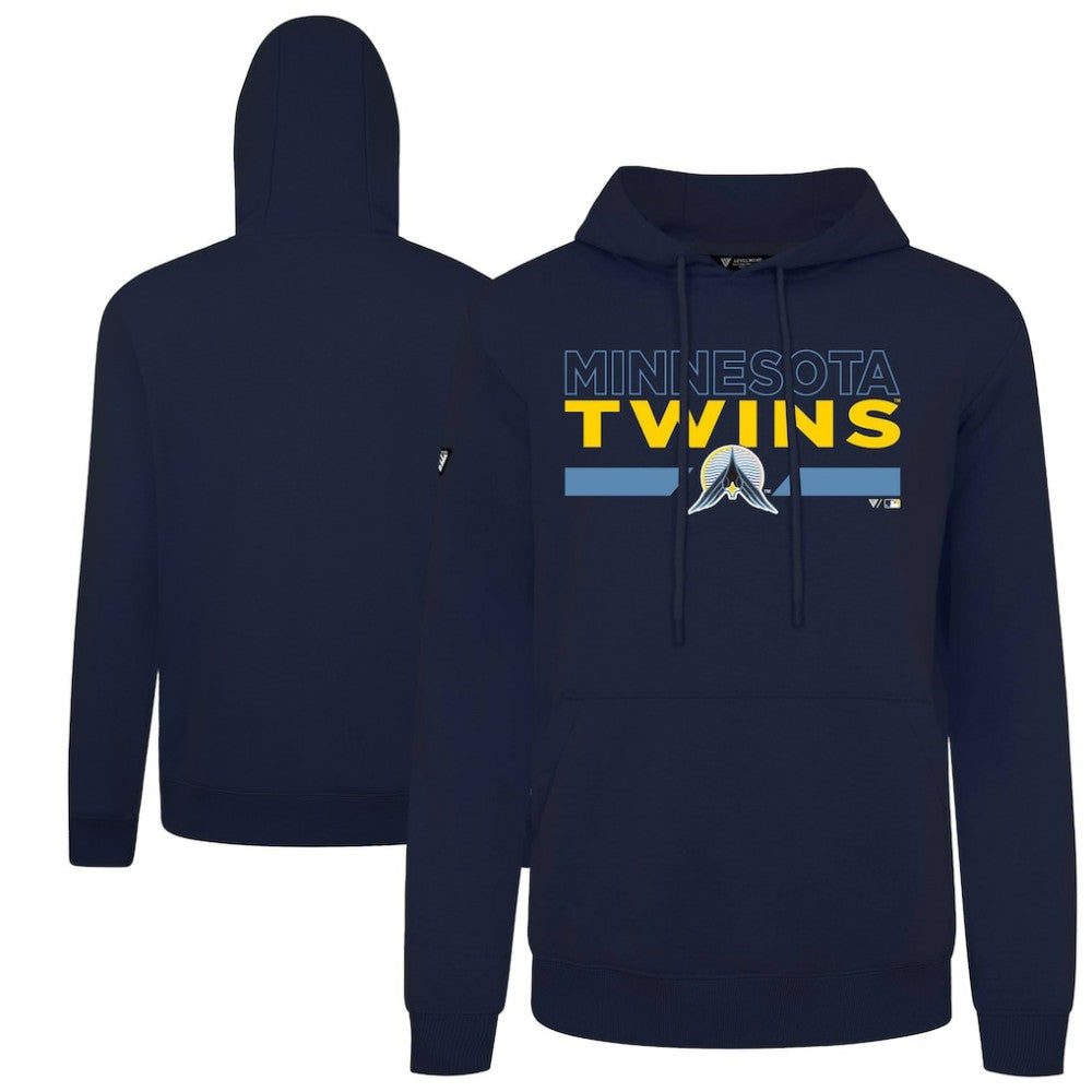 Minnesota Twins Levelwear City Connect Podium No Hitter Pullover Hoodie - Navy Hoodies