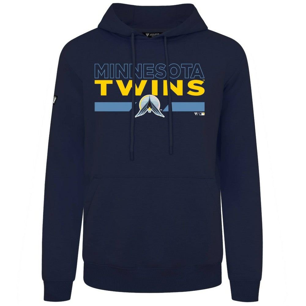 Minnesota Twins Levelwear City Connect Podium No Hitter Pullover Hoodie - Navy Hoodies