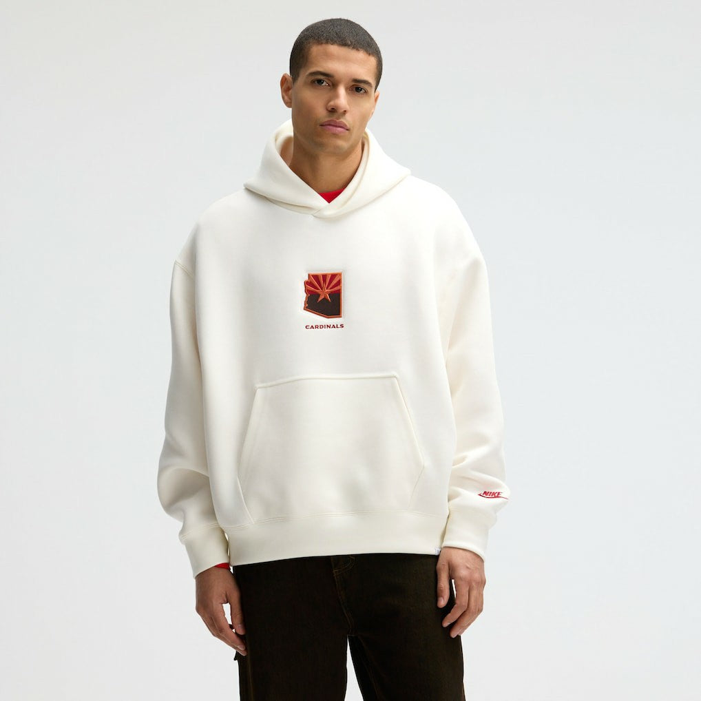 Arizona Cardinals 2025 Rivalries Collection Oversized Tech Fleece Hoodie - Natural Hoodies
