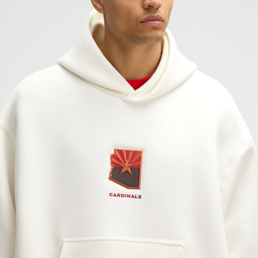 Arizona Cardinals 2025 Rivalries Collection Oversized Tech Fleece Hoodie - Natural Hoodies